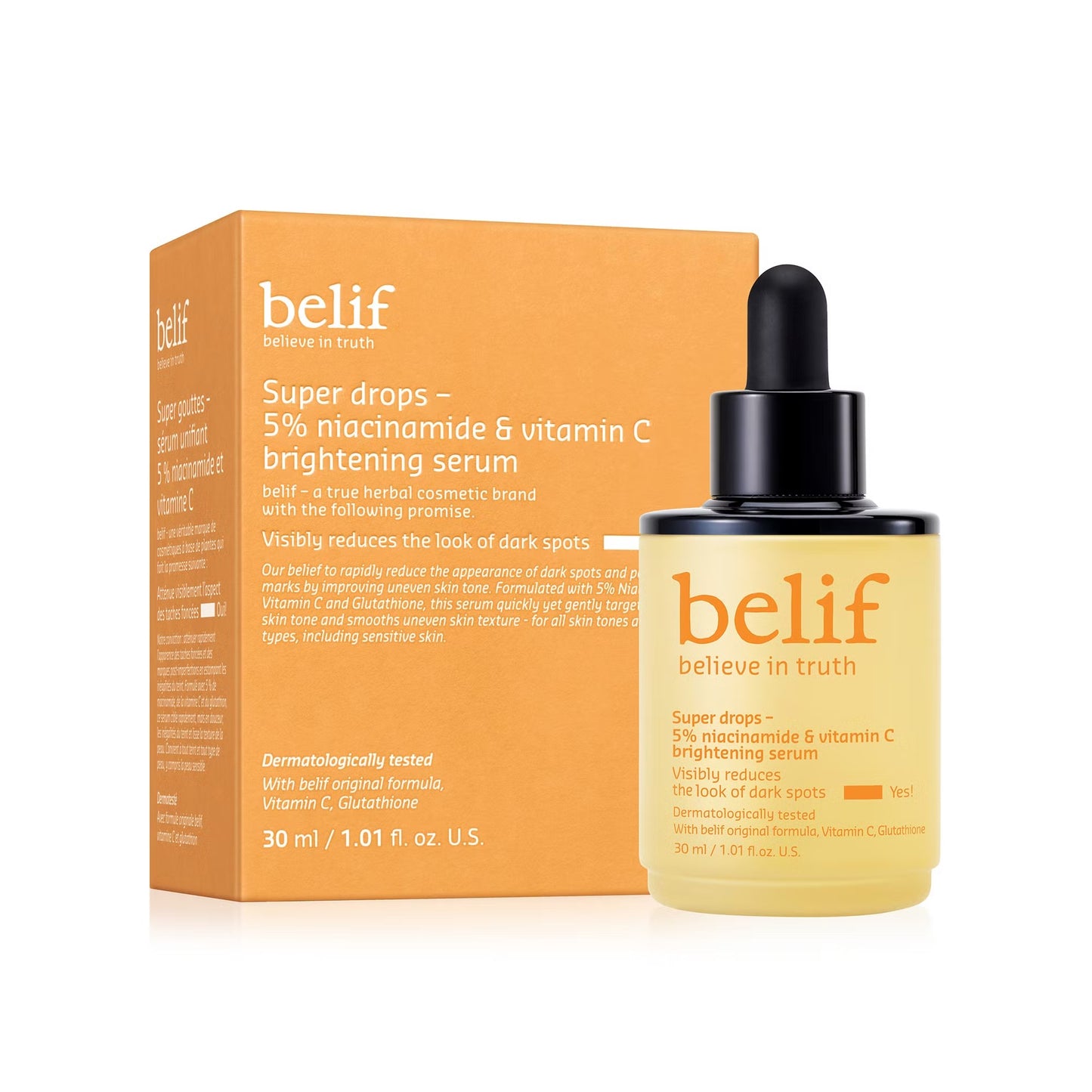 Belif | Super Drops 5% Niacinamide & Vitamin C Brightening Serum